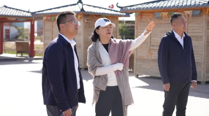 近日，集团公司党委副书记、总经理马文玫一行赴张掖平山湖景区、冰沟丹霞景区等地开展国庆、中秋生产经营及安全生产工作实地调研。马文玫一行先后来到喀尔喀小镇、黄金大帐“丝路幻境”、文创商店、星空营地等重点项